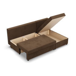 KEMI Corner Sofa, Filling - Foam, Side - RIGHT, Color - BROWN KEMI Corner Sofa, Filling - Foam, Side - RIGHT, Color - BROWN