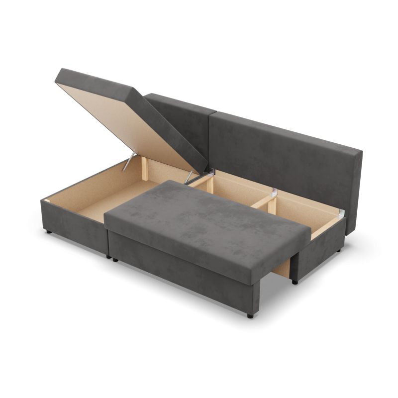 KEMI Corner Sofa, Filling - Spring, Side - LEFT, Color - GRAY KEMI Corner Sofa, Filling - Spring, Side - LEFT, Color - GRAY