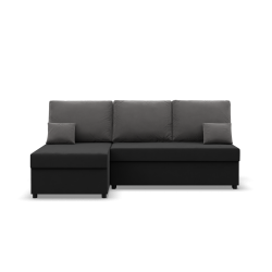 KEMI Corner Sofa, Filling - Spring, Side - LEFT, Color - BLACK + GRAY KEMI Corner Sofa, Filling - Spring, Side - LEFT, Color - BLACK + GRAY