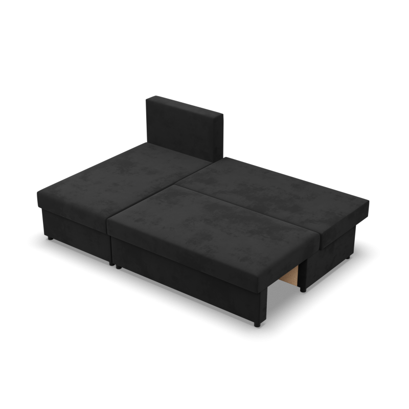 KEMI Corner Sofa, Filling - Spring, Side - LEFT, Color - BLACK + RED KEMI Corner Sofa, Filling - Spring, Side - LEFT, Color - BLACK + RED