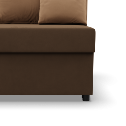 KEMI Corner Sofa, Filling - Spring, Side - LEFT, Color - BROWN + CAPPUCCINO KEMI Corner Sofa, Filling - Spring, Side - LEFT, Color - BROWN + CAPPUCCINO