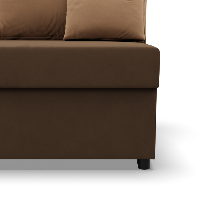 KEMI Corner Sofa, Filling - Spring, Side - LEFT, Color - BROWN + CAPPUCCINO KEMI Corner Sofa, Filling - Spring, Side - LEFT, Color - BROWN + CAPPUCCINO
