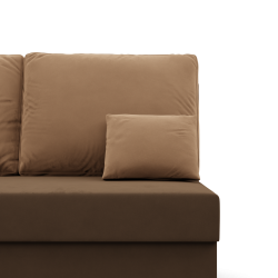 KEMI Corner Sofa, Filling - Spring, Side - LEFT, Color - BROWN + CAPPUCCINO KEMI Corner Sofa, Filling - Spring, Side - LEFT, Color - BROWN + CAPPUCCINO