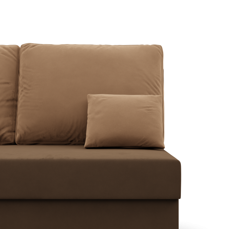 KEMI Corner Sofa, Filling - Spring, Side - LEFT, Color - BROWN + CAPPUCCINO KEMI Corner Sofa, Filling - Spring, Side - LEFT, Color - BROWN + CAPPUCCINO