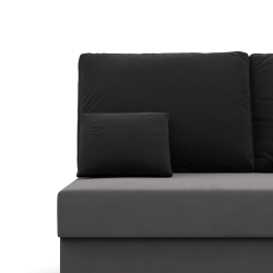 KEMI Corner Sofa, Filling - Spring, Side - RIGHT, Color - GRAY + BLACK KEMI Corner Sofa, Filling - Spring, Side - RIGHT, Color - GRAY + BLACK