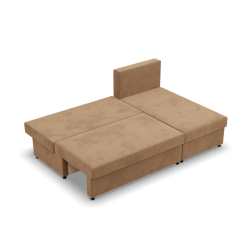 Ecksofa KEMI, Polsterung - Federkern, Seite - RECHTS, Farbe - CAPPUCCINO Ecksofa KEMI, Polsterung - Federkern, Seite - RECHTS, Farbe - CAPPUCCINO