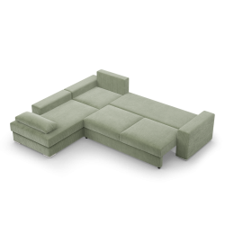VELANO LL Corner Sofa, Side - LEFT, Color - LIGHT GREEN VELANO LL Corner Sofa, Side - LEFT, Color - LIGHT GREEN
