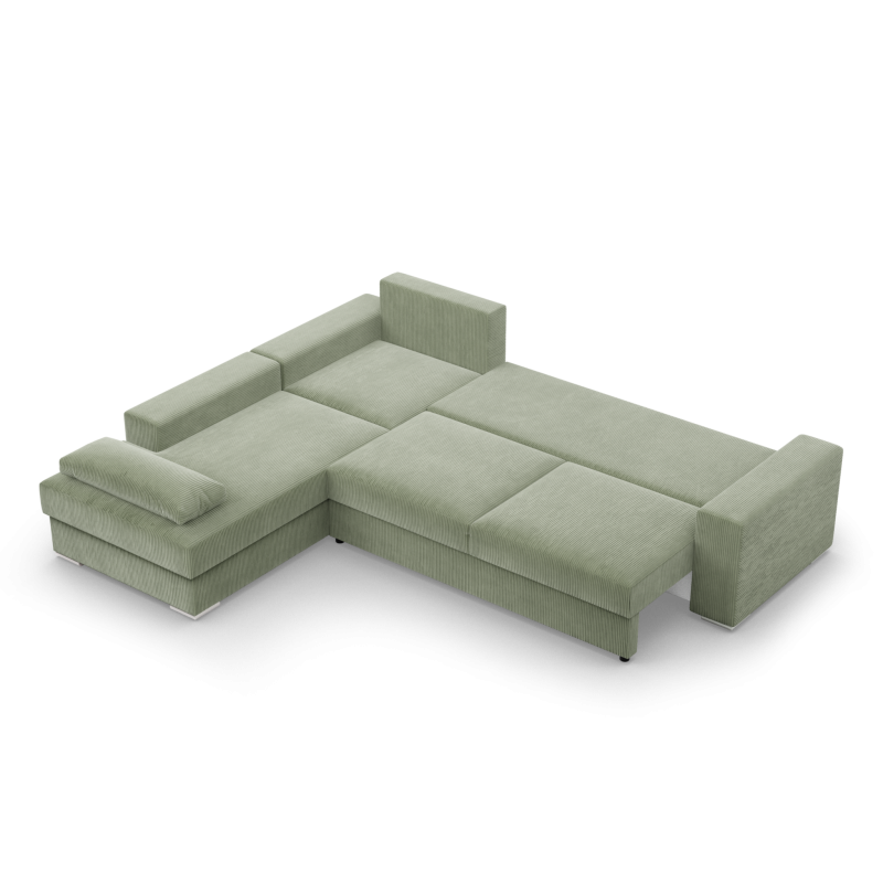 VELANO LL Corner Sofa, Side - LEFT, Color - LIGHT GREEN VELANO LL Corner Sofa, Side - LEFT, Color - LIGHT GREEN