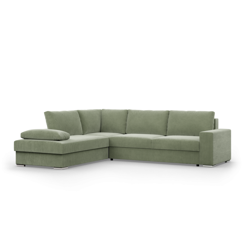 VELANO LL Corner Sofa, Side - LEFT, Color - LIGHT GREEN VELANO LL Corner Sofa, Side - LEFT, Color - LIGHT GREEN
