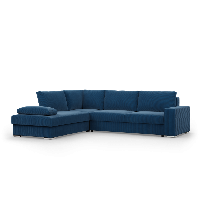 VELANO LL Corner Sofa, Side - LEFT, Color - NAVY BLUE