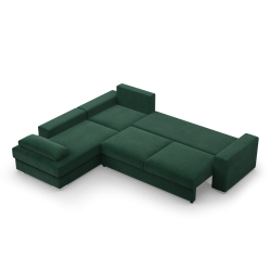VELANO LL Corner Sofa, Side - LEFT, Color - BOTTLE GREEN VELANO LL Corner Sofa, Side - LEFT, Color - BOTTLE GREEN