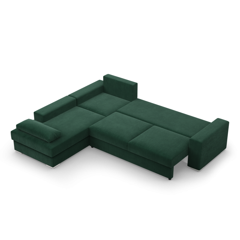 VELANO LL Corner Sofa, Side - LEFT, Color - BOTTLE GREEN VELANO LL Corner Sofa, Side - LEFT, Color - BOTTLE GREEN