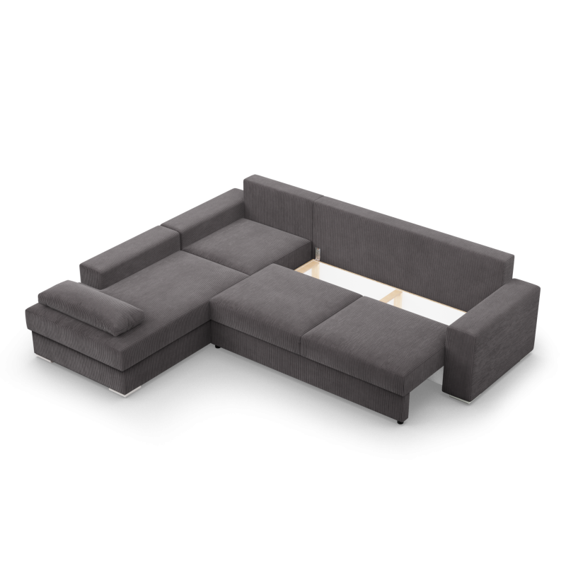 VELANO LL Corner Sofa, Side - LEFT, Color - DARK GRAY VELANO LL Corner Sofa, Side - LEFT, Color - DARK GRAY