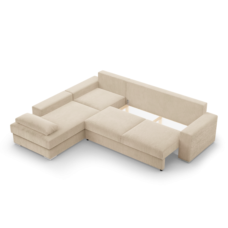 VELANO LL Corner Sofa, Side - LEFT, Color - CREAM VELANO LL Corner Sofa, Side - LEFT, Color - CREAM