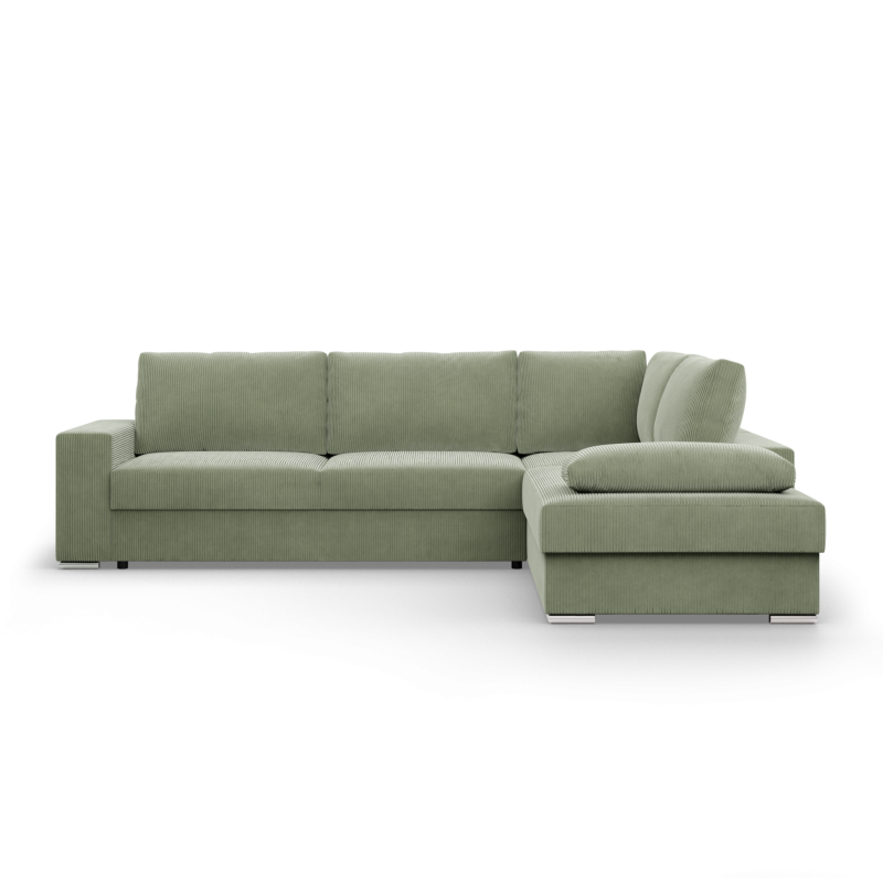VELANO LL Corner Sofa, Side - RIGHT, Color - LIGHT GREEN VELANO LL Corner Sofa, Side - RIGHT, Color - LIGHT GREEN