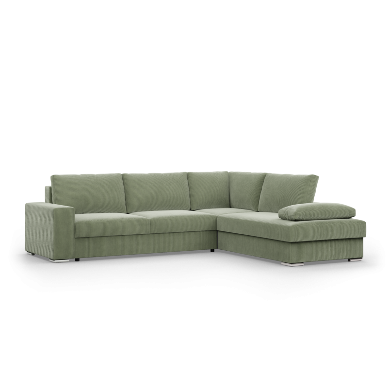 VELANO LL Corner Sofa, Side - RIGHT, Color - LIGHT GREEN VELANO LL Corner Sofa, Side - RIGHT, Color - LIGHT GREEN