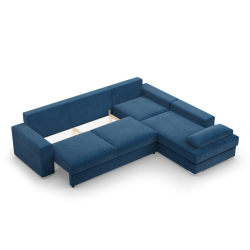VELANO LL Corner Sofa, Side - RIGHT, Color - NAVY BLUE VELANO LL Corner Sofa, Side - RIGHT, Color - NAVY BLUE