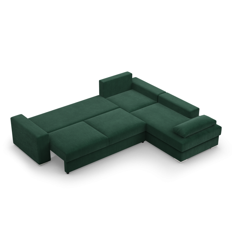 VELANO LL Corner Sofa, Side - RIGHT, Color - BOTTLE GREEN VELANO LL Corner Sofa, Side - RIGHT, Color - BOTTLE GREEN