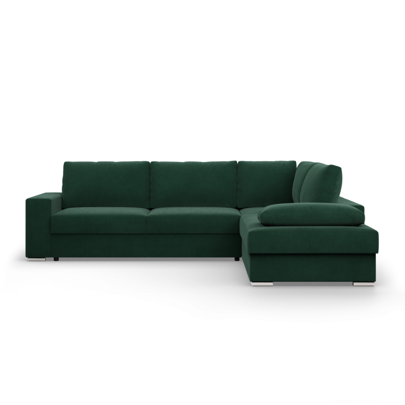 VELANO LL Corner Sofa, Side - RIGHT, Color - BOTTLE GREEN VELANO LL Corner Sofa, Side - RIGHT, Color - BOTTLE GREEN