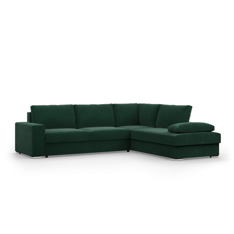 VELANO LL Corner Sofa, Side - RIGHT, Color - BOTTLE GREEN VELANO LL Corner Sofa, Side - RIGHT, Color - BOTTLE GREEN