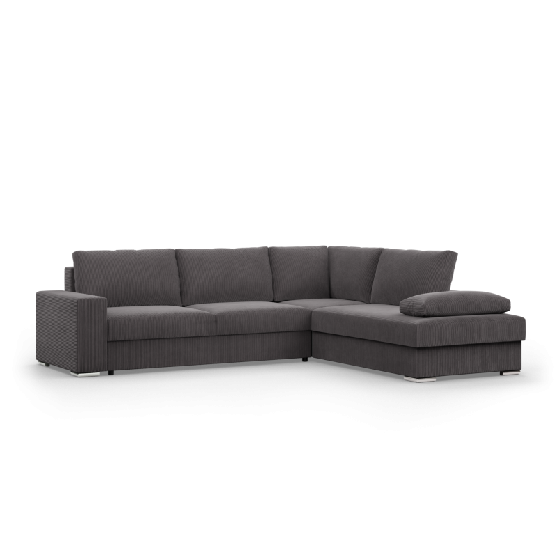 VELANO LL Corner Sofa, Side - RIGHT, Color - DARK GRAY VELANO LL Corner Sofa, Side - RIGHT, Color - DARK GRAY