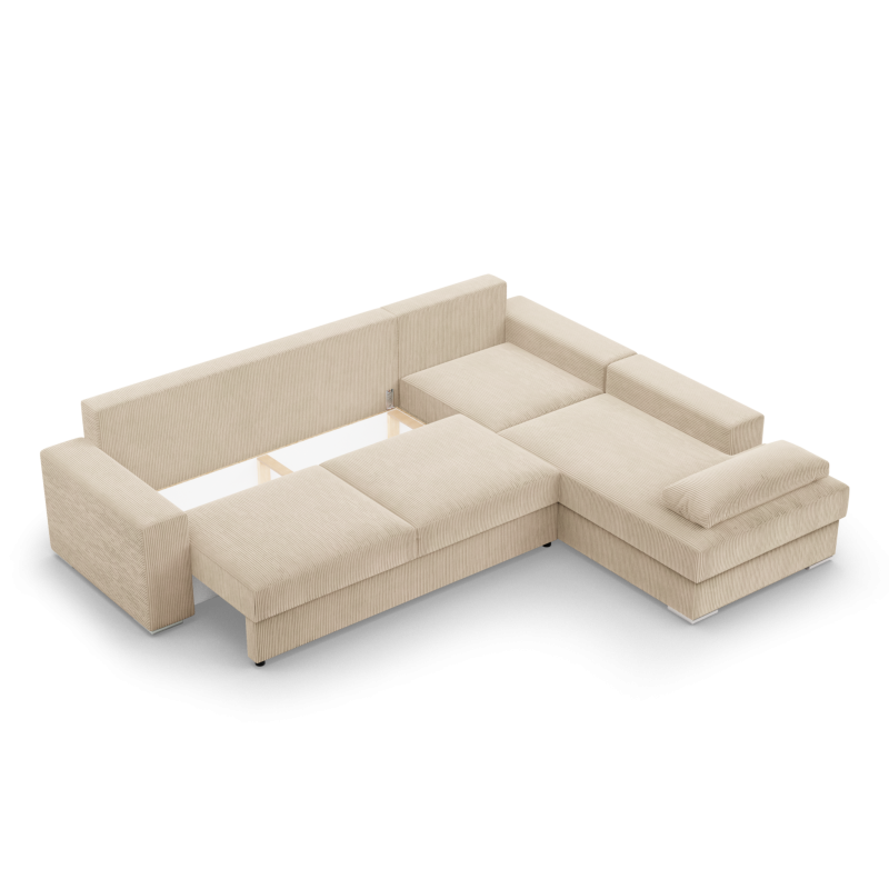 VELANO LL Corner Sofa, Side - RIGHT, Color - CREAM VELANO LL Corner Sofa, Side - RIGHT, Color - CREAM