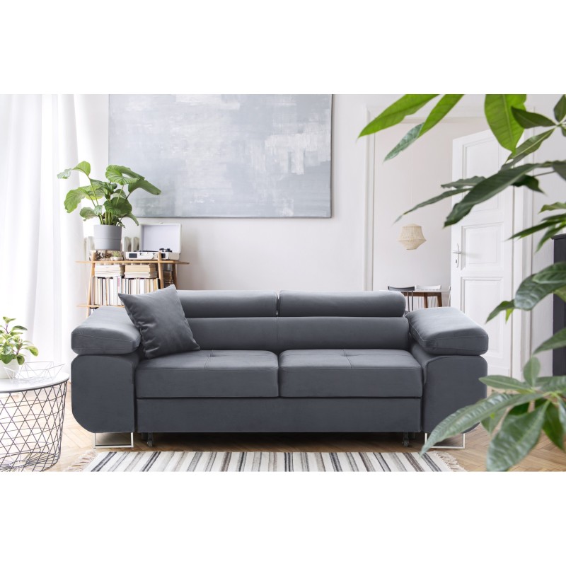 Sofa RIGATTO , Kolor - JASNY SZARY, Funkcja spania - Z funkcją spania Sofa RIGATTO , Kolor - JASNY SZARY, Funkcja spania - Z funkcją spania
