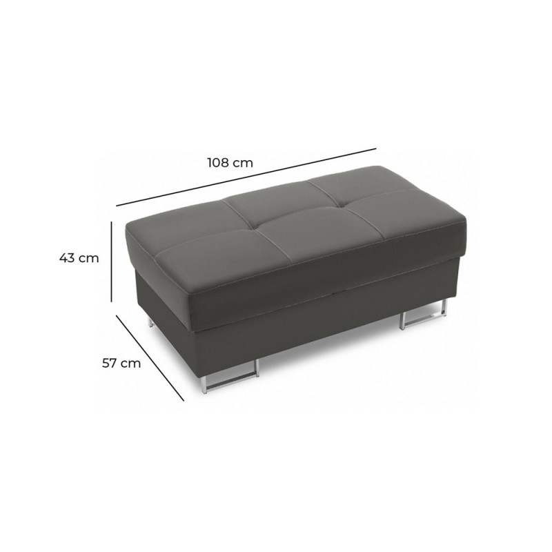 RIGATTO Pouf, Color - LIGHT GRAY RIGATTO Pouf, Color - LIGHT GRAY