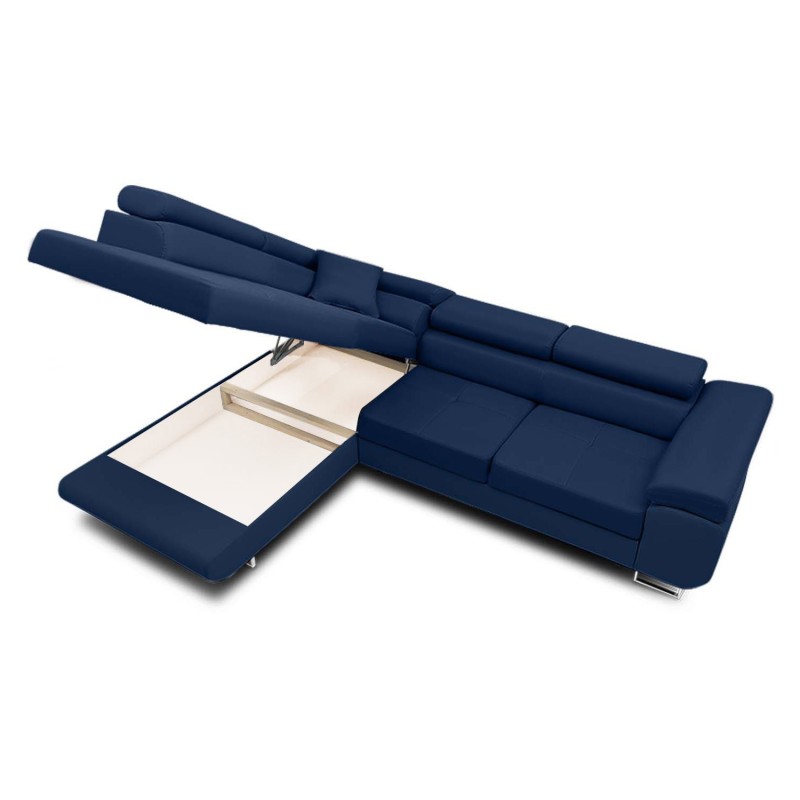 RIGATTO Corner Sofa, Side - LEFT, Color - NAVY BLUE RIGATTO Corner Sofa, Side - LEFT, Color - NAVY BLUE