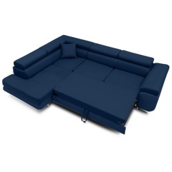 RIGATTO Corner Sofa, Side - LEFT, Color - NAVY BLUE RIGATTO Corner Sofa, Side - LEFT, Color - NAVY BLUE