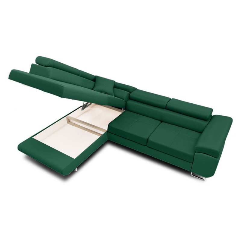 RIGATTO Corner Sofa, Side - LEFT, Color - BOTTLE GREEN RIGATTO Corner Sofa, Side - LEFT, Color - BOTTLE GREEN