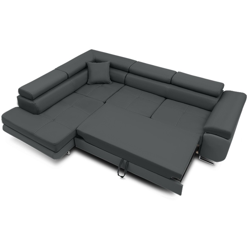 RIGATTO Corner Sofa, Side - LEFT, Color - DARK GRAY RIGATTO Corner Sofa, Side - LEFT, Color - DARK GRAY