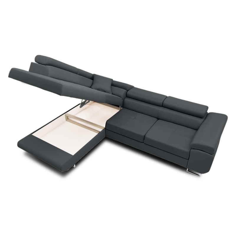 RIGATTO Corner Sofa, Side - LEFT, Color - DARK GRAY RIGATTO Corner Sofa, Side - LEFT, Color - DARK GRAY