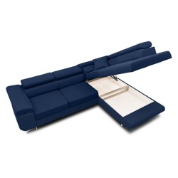 RIGATTO Corner Sofa, Side - RIGHT, Color - NAVY BLUE RIGATTO Corner Sofa, Side - RIGHT, Color - NAVY BLUE