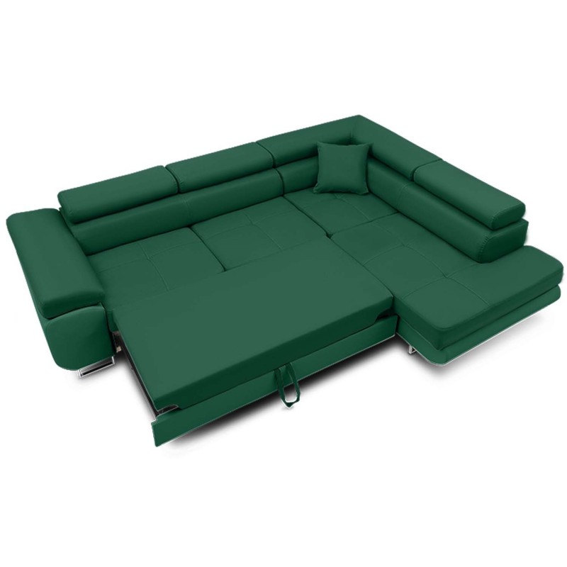 RIGATTO corner sofa, Side - RIGHT, Color - BOTTLE GREEN RIGATTO corner sofa, Side - RIGHT, Color - BOTTLE GREEN