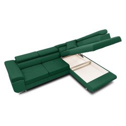 RIGATTO corner sofa, Side - RIGHT, Color - BOTTLE GREEN RIGATTO corner sofa, Side - RIGHT, Color - BOTTLE GREEN