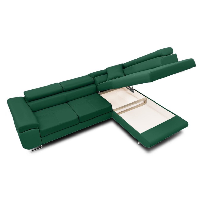 RIGATTO corner sofa, Side - RIGHT, Color - BOTTLE GREEN RIGATTO corner sofa, Side - RIGHT, Color - BOTTLE GREEN