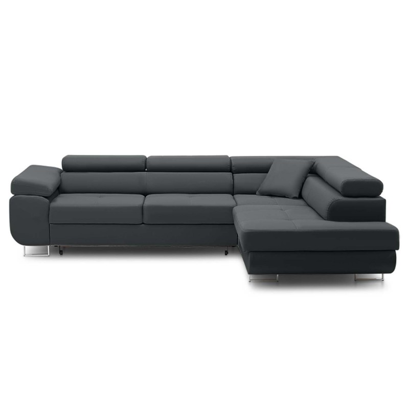 RIGATTO Corner Sofa, Side - RIGHT, Color - DARK GRAY RIGATTO Corner Sofa, Side - RIGHT, Color - DARK GRAY