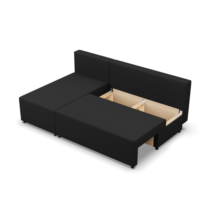 Fermo Lux Corner Sofa, Color - BLACK Fermo Lux Corner Sofa, Color - BLACK