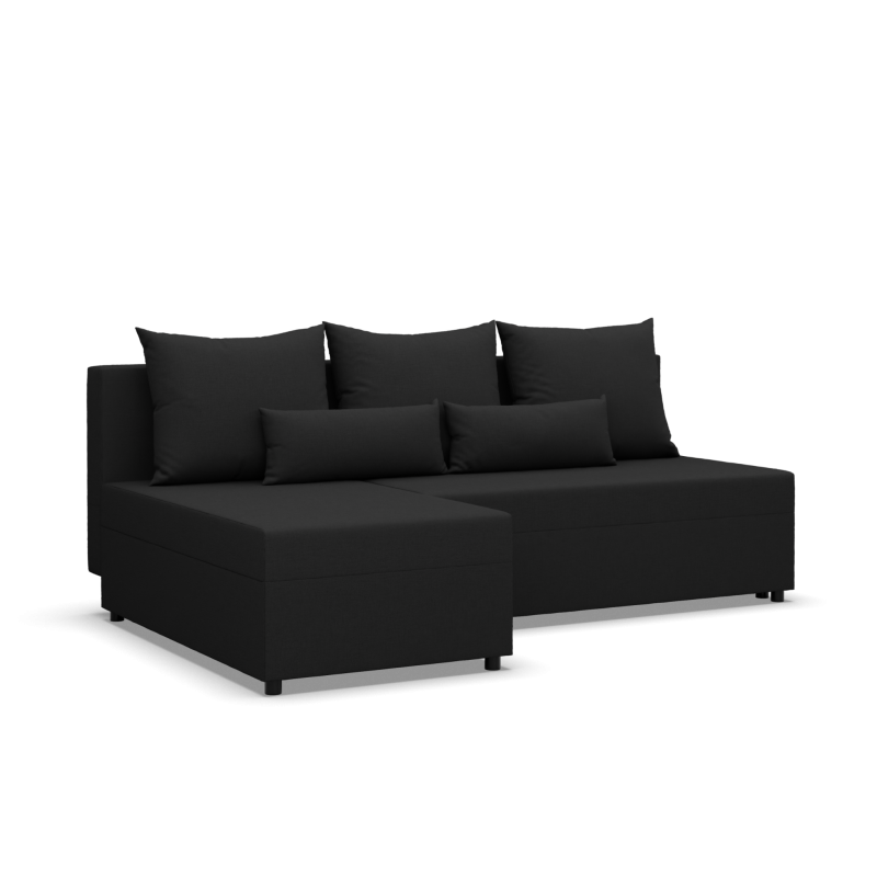 Fermo Lux Corner Sofa, Color - BLACK Fermo Lux Corner Sofa, Color - BLACK