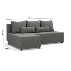 Fermo Kronos Corner Sofa, Color - DARK GRAY Fermo Kronos Corner Sofa, Color - DARK GRAY