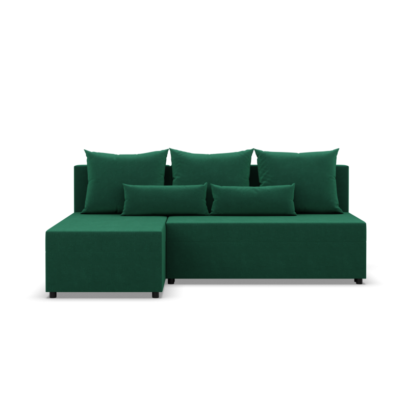 Ecksofa Fermo Kronos, Farbe - FLASCHENGRÜN Ecksofa Fermo Kronos, Farbe - FLASCHENGRÜN