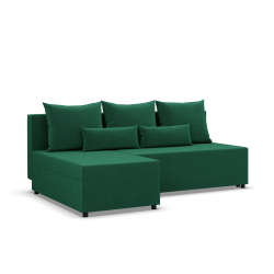 Fermo Kronos Corner Sofa, Color - BOTTLE GREEN