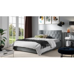Prestige upholstered bed with bedding storage Plusz, Alova 14 - Elegance and comfort in your bedroom