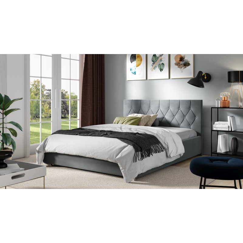 Prestige upholstered bed with bedding storage Plusz, Alova 14 - Elegance and comfort in your bedroom Prestige upholstered bed with bedding storage Plusz, Alova 14 - Elegance and comfort in your bedroom