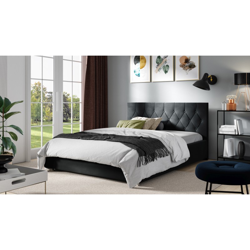 Prestige upholstered bed with bedding storage Plush, Alova 15 - Elegance and comfort in your bedroom Prestige upholstered bed with bedding storage Plush, Alova 15 - Elegance and comfort in your bedroom