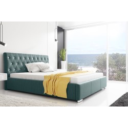 Upholstered bed Asti with storage for bedding, fabric Weave, Inari 87
