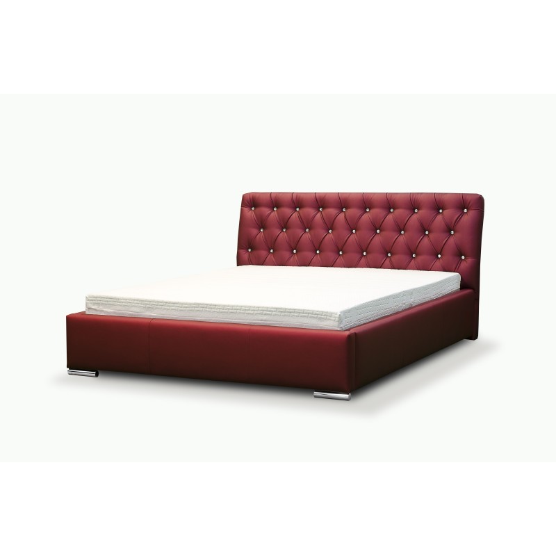 Upholstered bed Asti with storage for bedding, fabric Weave, Inari 87 Upholstered bed Asti with storage for bedding, fabric Weave, Inari 87