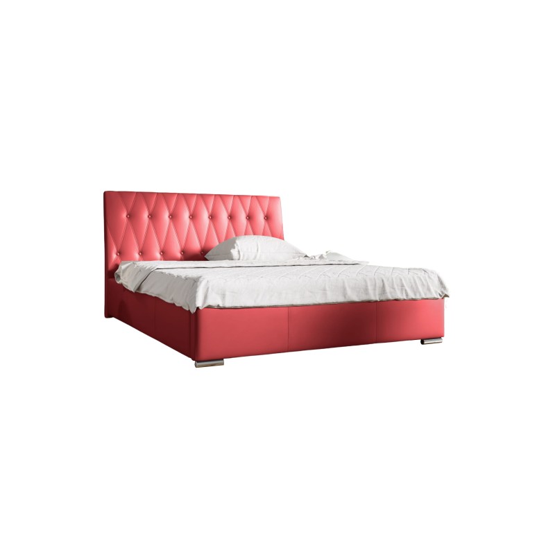 Upholstered bed Salerno with bedding storage, Eco leather fabric, Soft 10A | Elegant and practical bed for your bedroom Upholstered bed Salerno with bedding storage, Eco leather fabric, Soft 10A | Elegant and practical bed for your bedroom