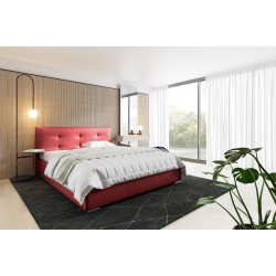 Upholstered bed Aurora with bedding storage Eco leather, Soft 10A Soft 33